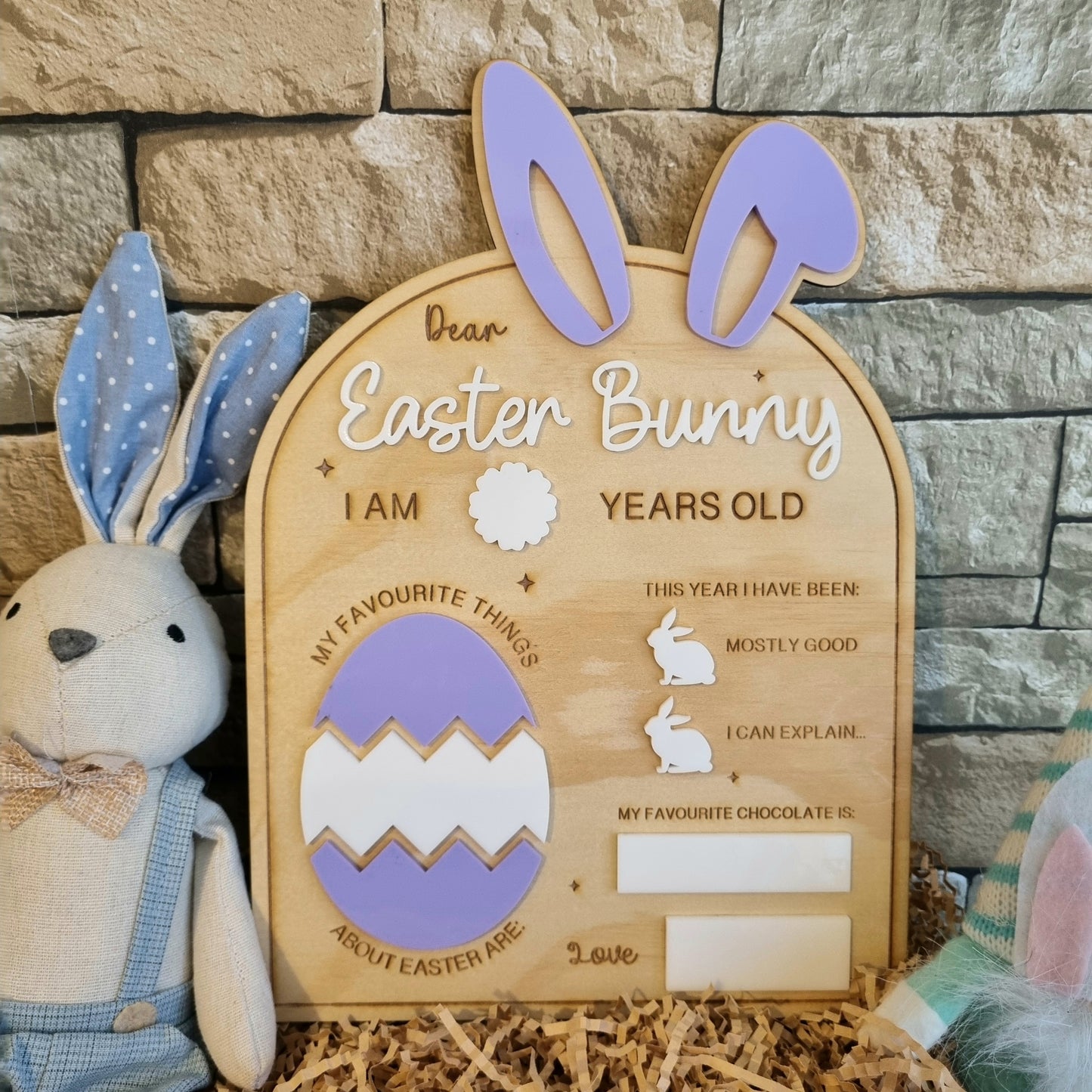 Dear Easter Bunny Board