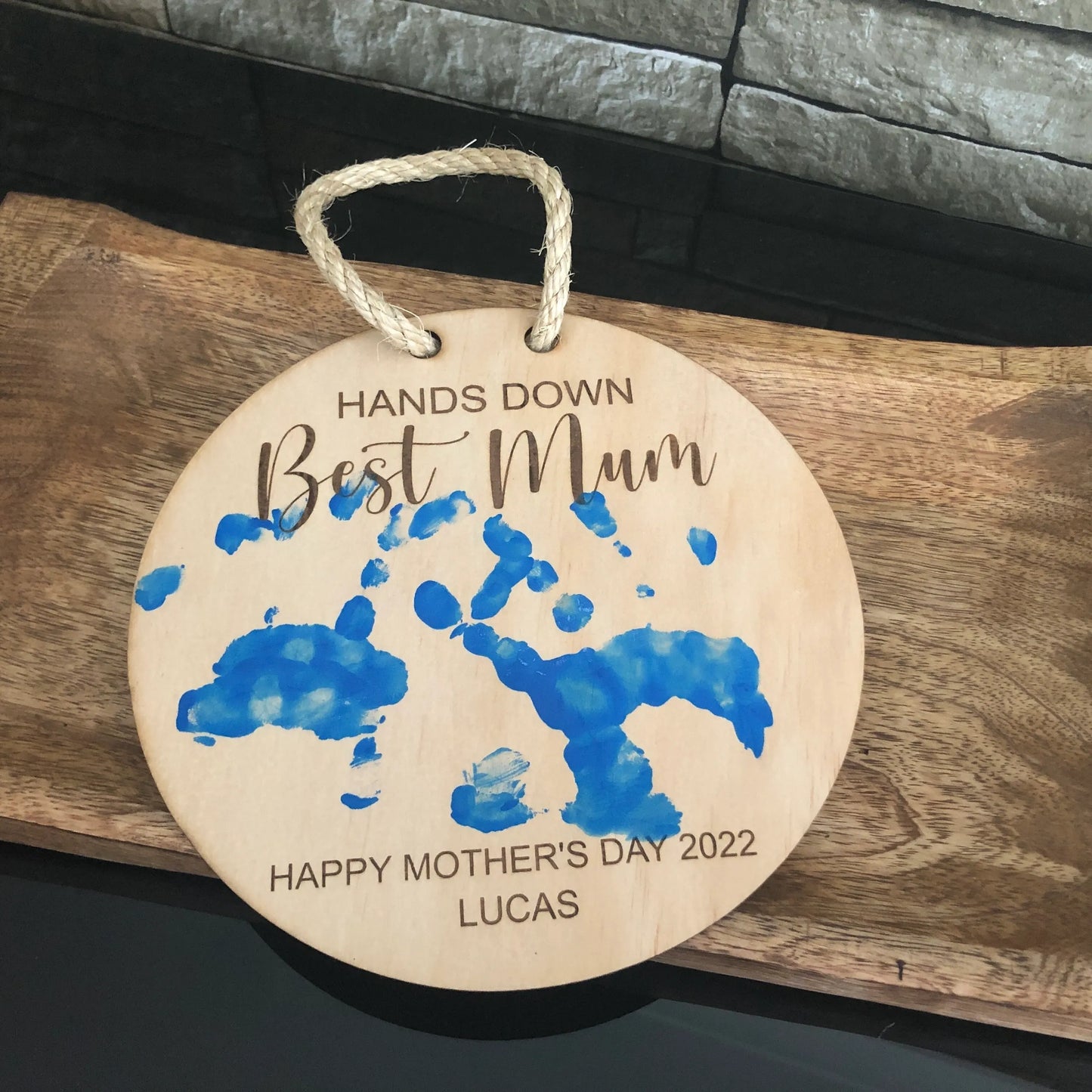 Hands Down Engraved Plaque