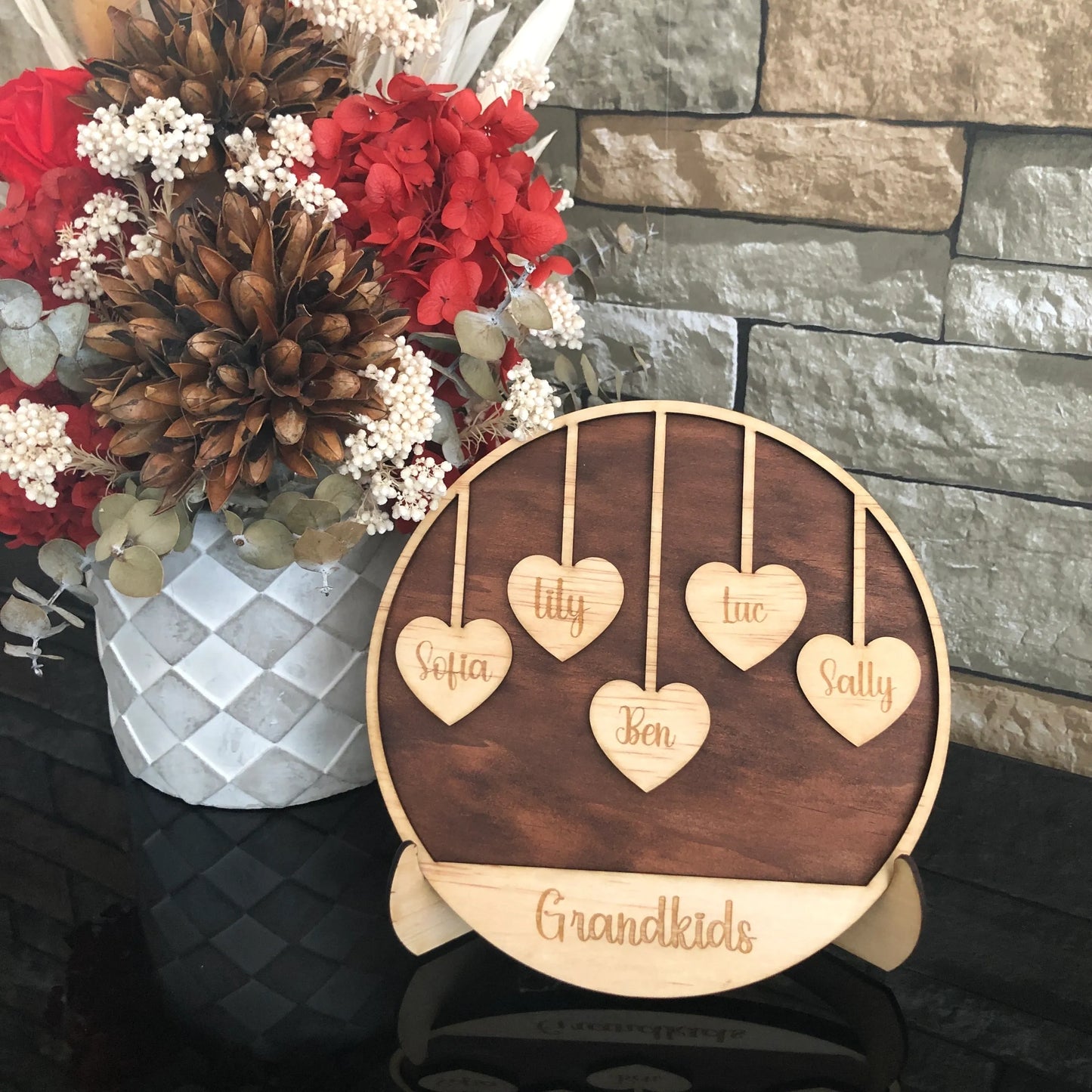 Family Plaque on Stand