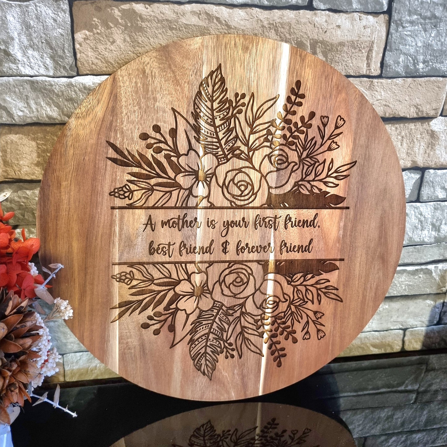 Personalised 37cm Acacia Serving Board
