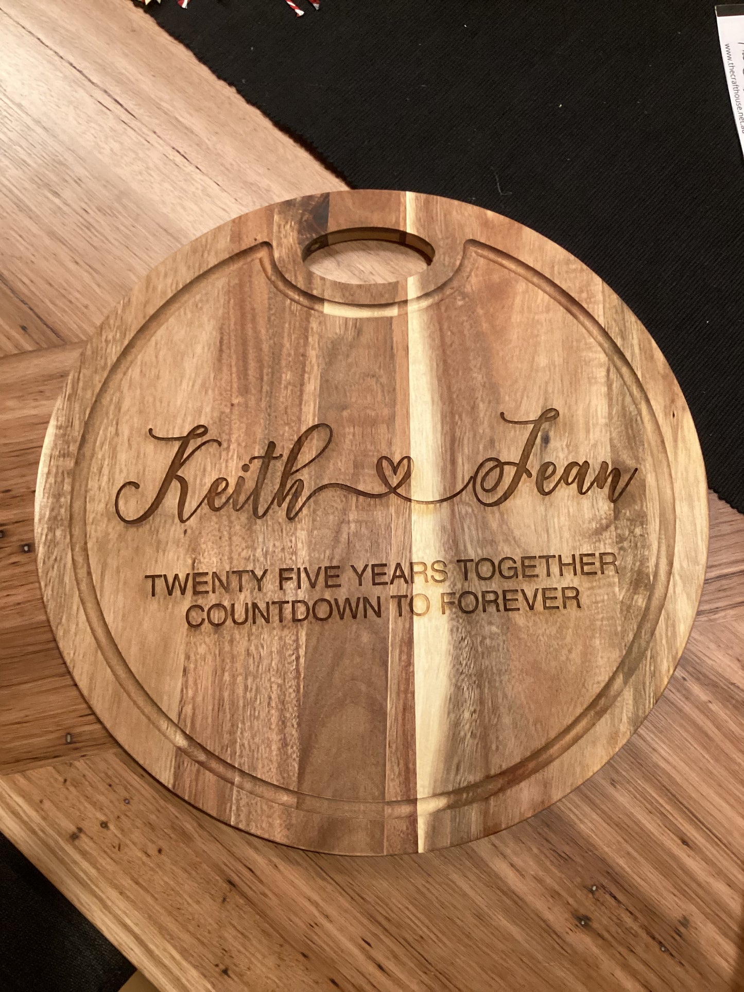 Personalised 37cm Acacia Board