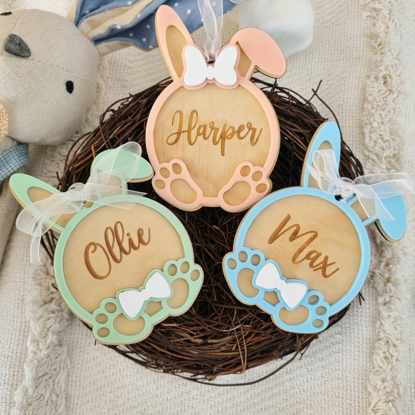 Bunny Bow Tag