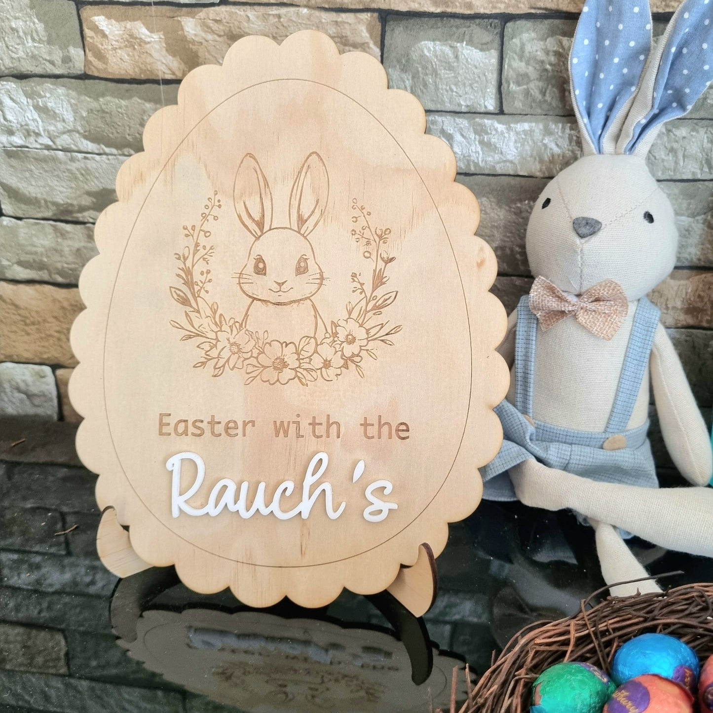Easter With Family Plaque